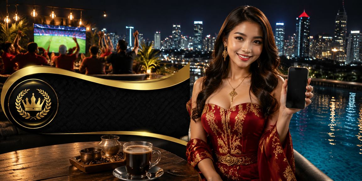 Pengguna VIP menikmati kopi sambil mengecek bonus eksklusif di platform digital